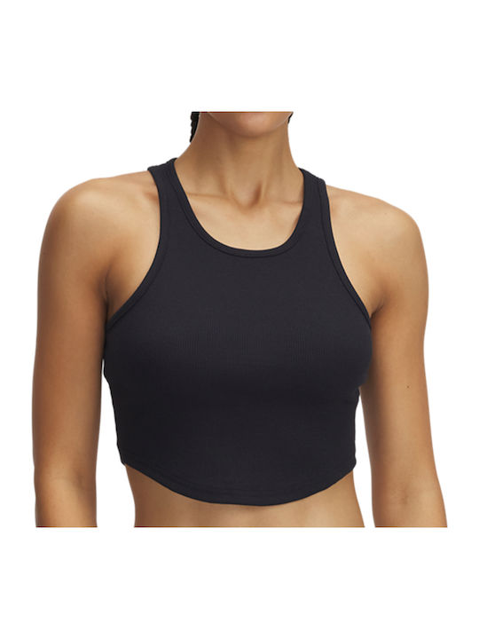 Rival Γυναικείο Αθλητικό Crop Top Αμάνικο Μαύρο