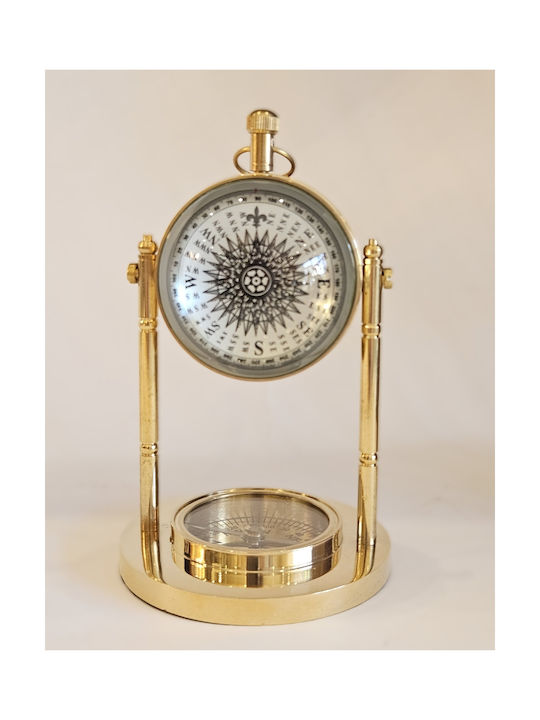 La Belle Maison Tabletop Clock with Indicators Metal Gold D1820