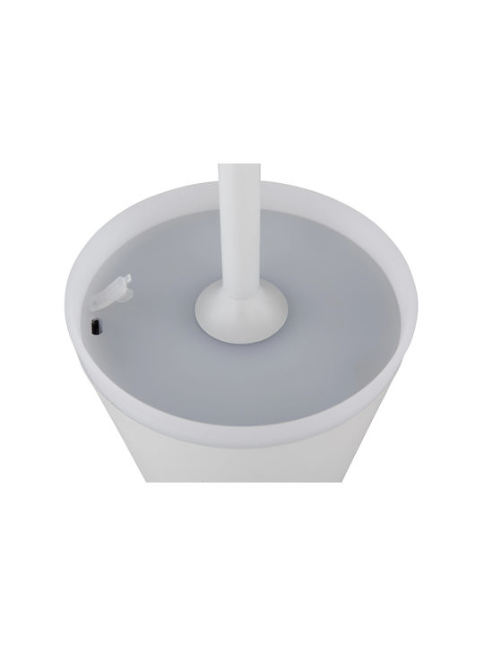 Globo Lighting Πορτατίφ LED με Λευκό Καπέλο και Βάση