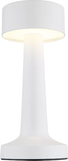 Globo Lighting Πορτατίφ με Λευκό Καπέλο και Βάση