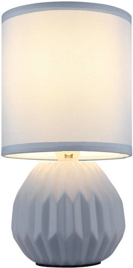 Globo Lighting Plastic Table Lamp for E14 Fitting with Blue Shade and Base