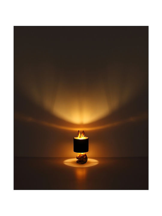 Globo Lighting Πορτατίφ με Μαύρο Καπέλο και Χρυσή Βάση