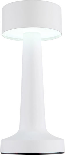Globo Lighting Πορτατίφ με Λευκό Καπέλο και Βάση