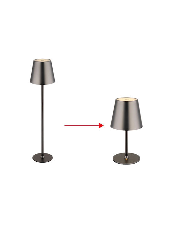 Globo Lighting Πορτατίφ LED με Γκρι Καπέλο και Βάση