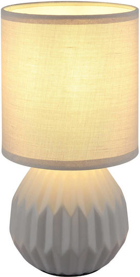 Globo Lighting Table Lamp with Gray Shade and Base
