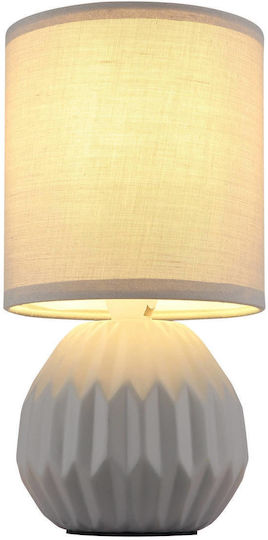 Globo Lighting Table Lamp with Gray Shade and Base