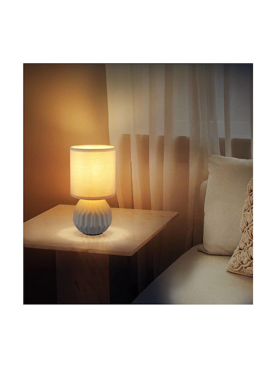 Globo Lighting Table Lamp with Gray Shade and Base