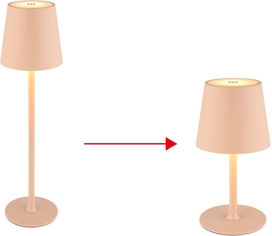 Globo Lighting Μεταλλικό Πορτατίφ LED με Πορτοκαλί Καπέλο και Βάση