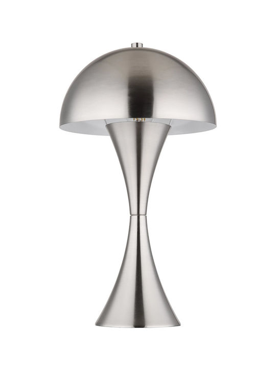 Globo Lighting Πορτατίφ με Ασημί Καπέλο και Βάση