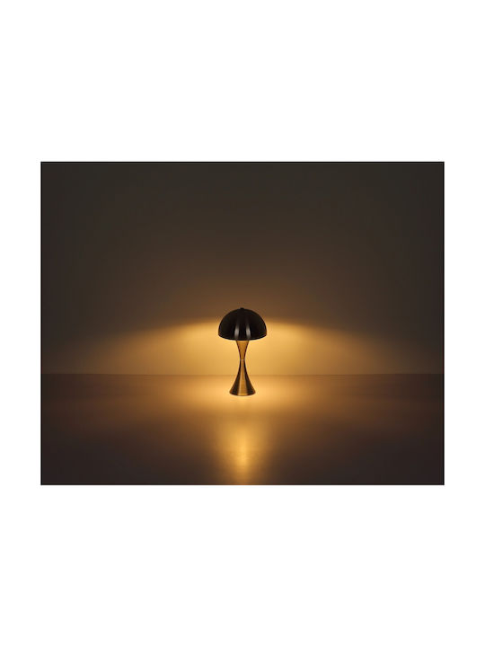 Globo Lighting Πορτατίφ με Ασημί Καπέλο και Βάση