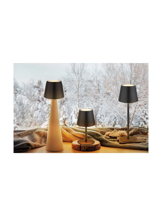 Globo Lighting Table Lamp LED with Black Shade and Base