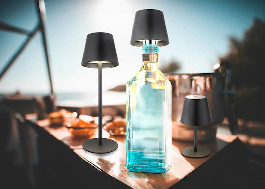 Globo Lighting Metal Table Lamp LED with Black Shade and Base