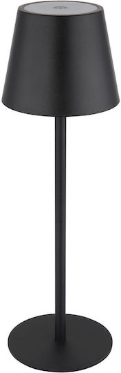 Globo Lighting Metal Table Lamp LED with Black Shade and Base