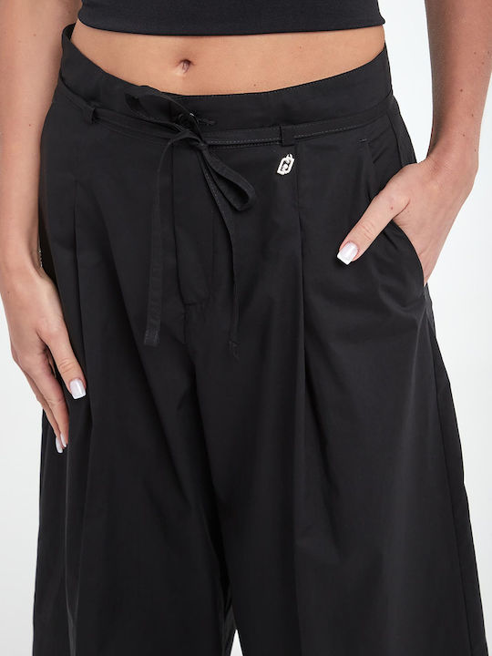 Liu Jo Γυναικεία Βαμβακερή Παντελόνα Black WA5276T3051-22222