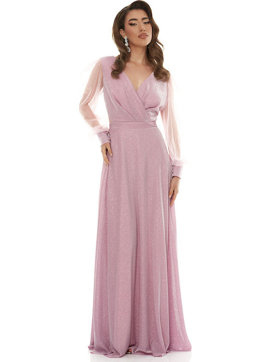 Summer Maxi Dress for Wedding / Baptism Pink
