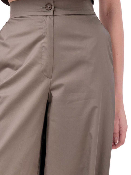 Damen Stoff Hose Khaki