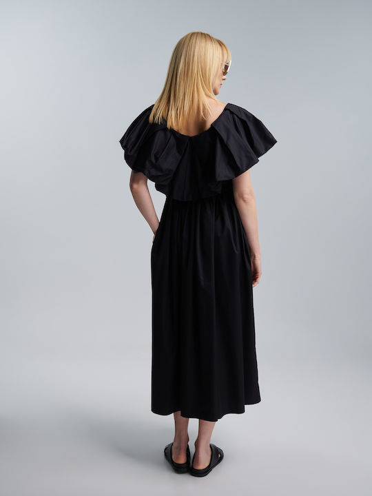 Maxi Damenkleid Für Hochzeit - Taufe Schwarz