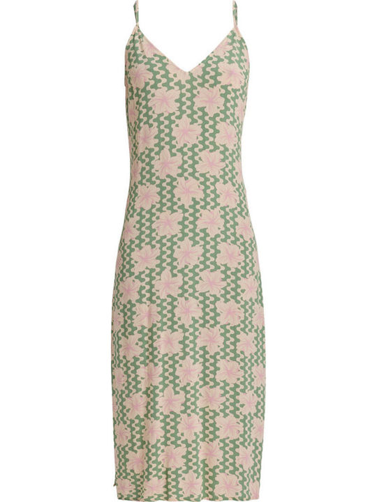 Stay Sunny Summer Midi Dress Basil Party Waves