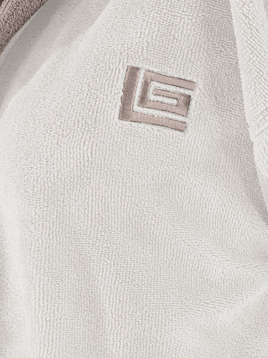 Guy Laroche Monogram Bathrobe with Hood Perla