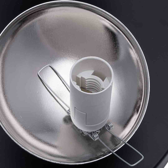 Eko Light Πλαφονιέρα Οροφής Μαύρη με Ντουί E14