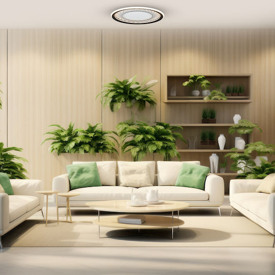Eko Light Plafonieră de Tavan Bej cu LED Integrat