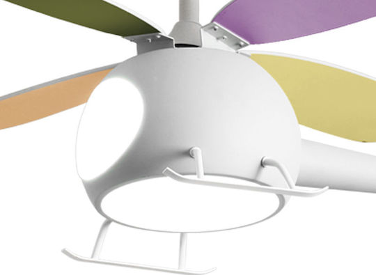Primo Prcf-80679 Ανεμιστήρας Οροφής 98cm με Φως Πολύχρωμος / Λευκός