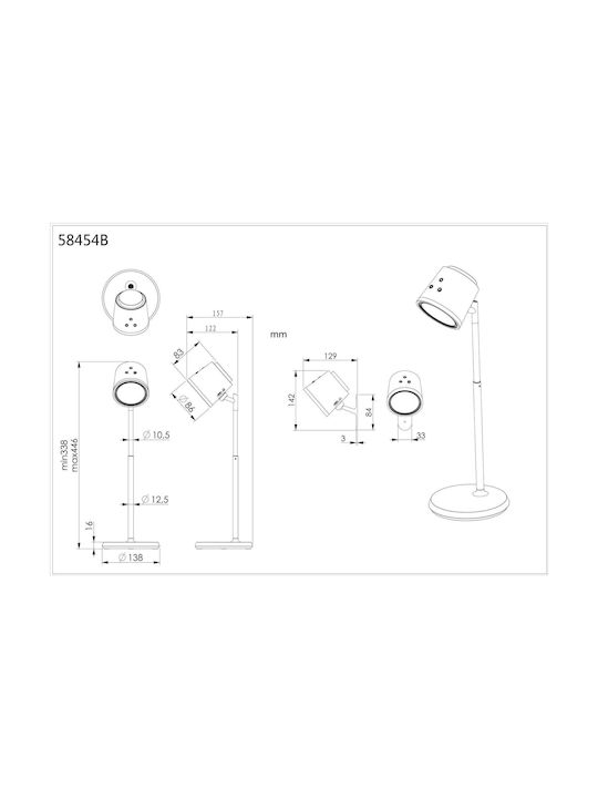 Globo Lighting Διακοσμητικό Φωτιστικό LED Ρυθμιζόμενο Λευκό