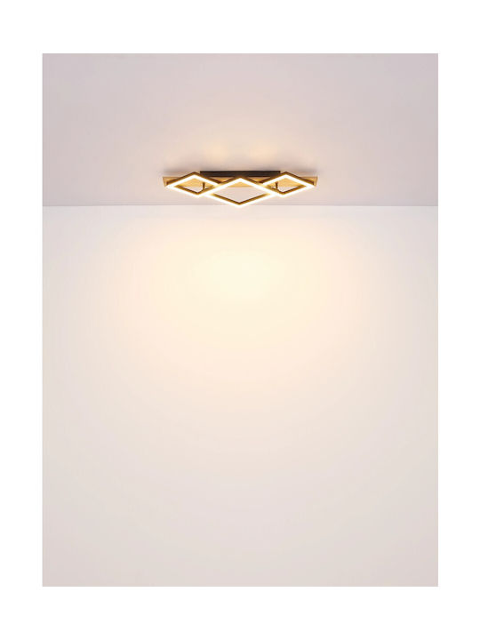 Globo Lighting Plafonieră de Tavan Neagră cu LED Integrat