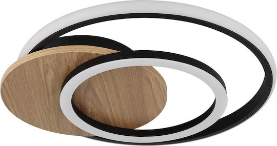 Globo Lighting Πλαφονιέρα Οροφής Μαύρη με Ενσωματωμένο LED