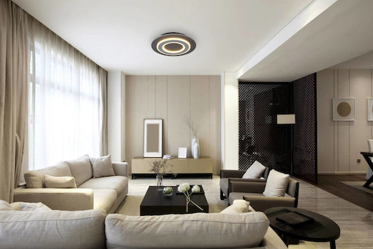 Globo Lighting Πλαφονιέρα Οροφής 32εκ. Γκρι με Ενσωματωμένο LED