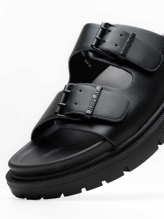 Jade Women's Flat Sandals in Black Color