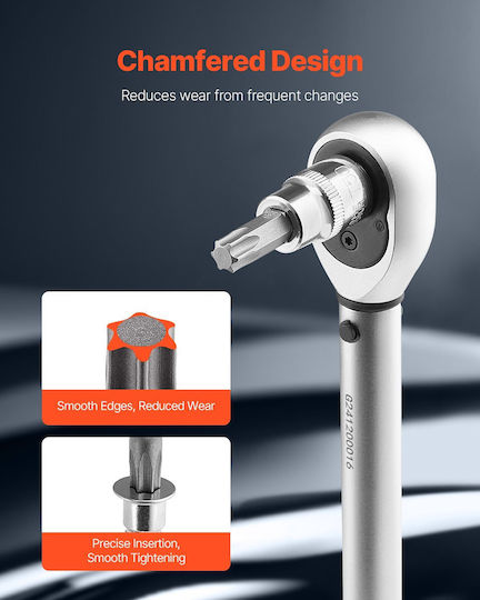 Torx-Bit-Steckschlüsselsatz 13-teilig Stern T8 T60 Satz S2 legierter Stahl Cr-V Stahl