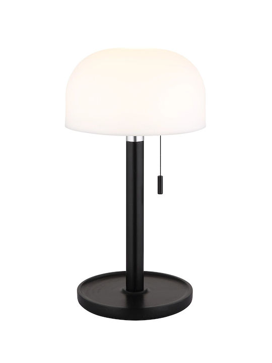 Globo Lighting Настолна лампа с Бял Абажур и Черен Основа