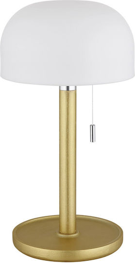 Globo Lighting Портатиф LED с Бяла Шапка и Златиста Основа