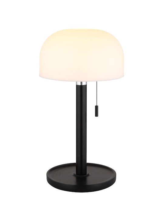 Globo Lighting Настолна лампа с Бял Абажур и Черен Основа