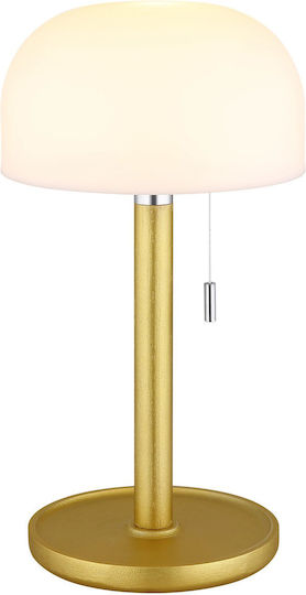 Globo Lighting Портатиф LED с Бяла Шапка и Златиста Основа