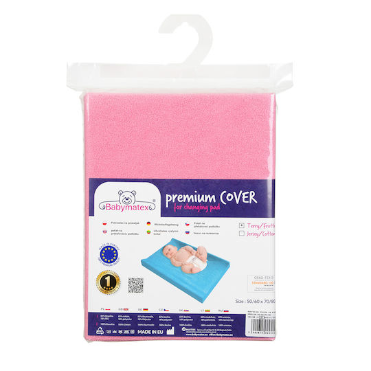 Matex Changing Pad Cover made of Fabric Pink 50x70cm
