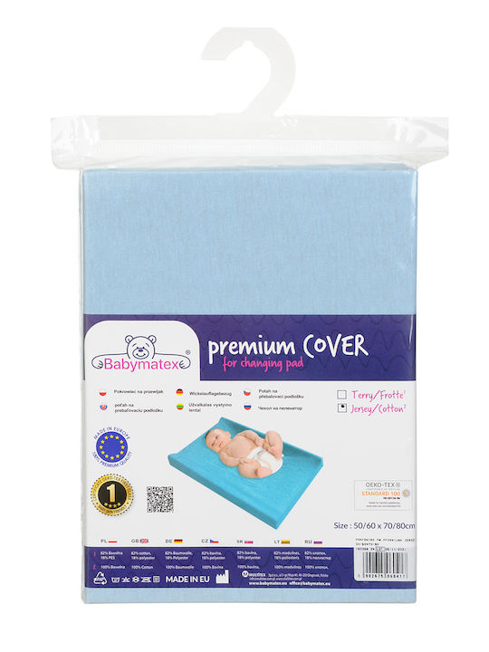 Matex Changing Pad Cover made of Fabric Light Blue 50x70cm