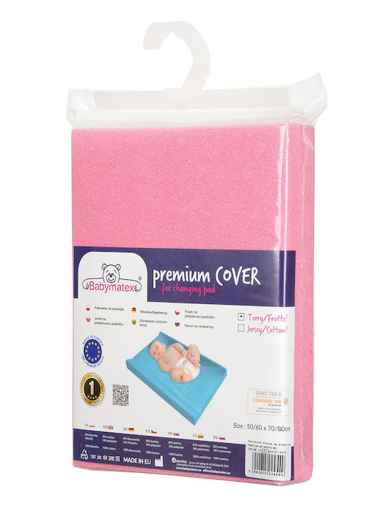 Matex Abdeckung für Wickelauflage aus Stoff Rosa 50x70cm