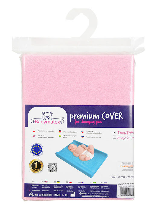 Matex Abdeckung für Wickelauflage aus Stoff Rosa 50x70cm