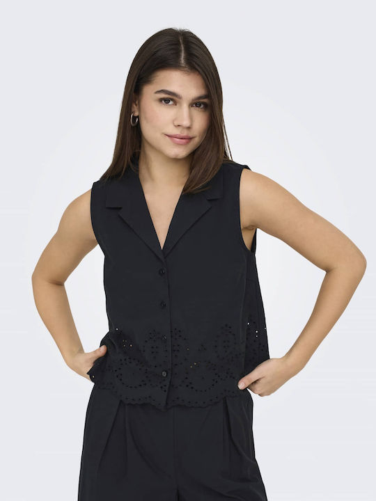 Sleeveless Women's Shirt Black