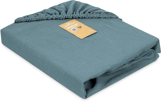 Matex Baby Sheet Crib Cotton Fitted Blue 60x120cm