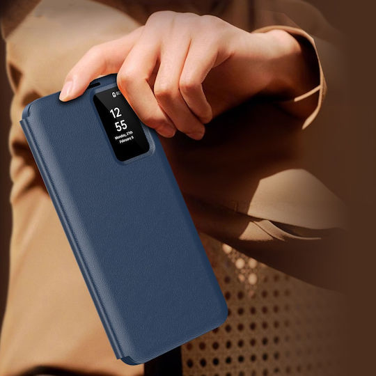 Samsung Galaxy S24 Ultra Smart View Wallet Klapphülle Blau