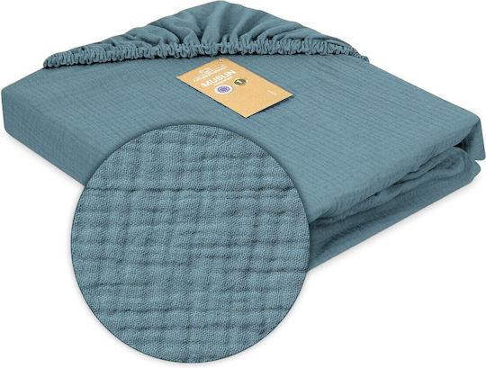 Matex Baby Sheet Crib Cotton Fitted Blue 60x120cm
