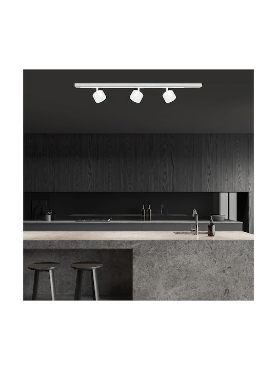 Eko Light Μονό Σποτ με Ντουί GX53 σε Λευκό Χρώμα