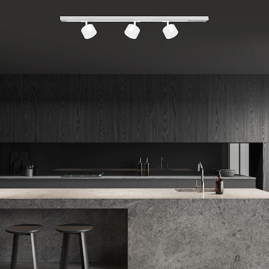Eko Light Μονό Σποτ με Ντουί GX53 σε Λευκό Χρώμα