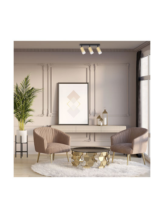 Eko Light Dreifach Spot mit Fassung GU10 in Gold Farbe