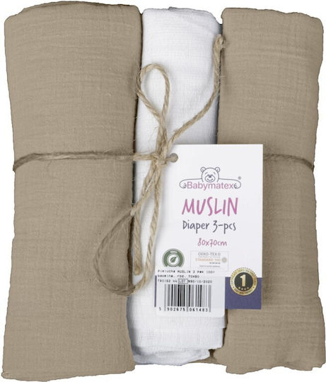 Matex Swaddle Blanket 70x80cm. 3pcs