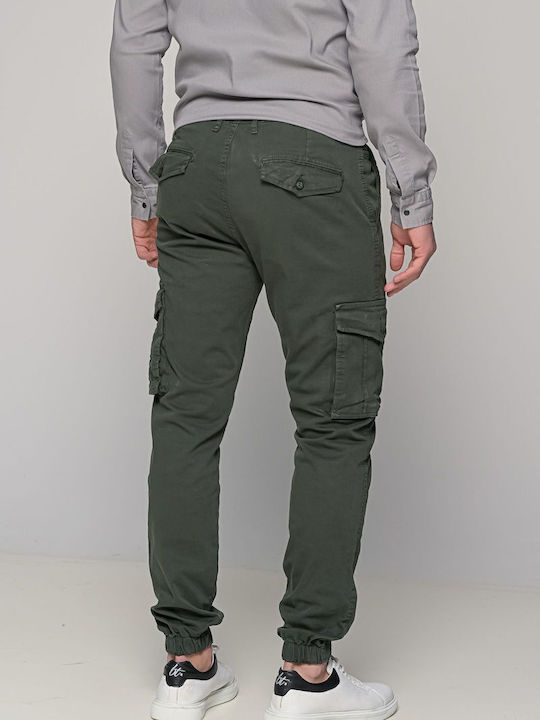 Trousers Cargo Elastic in Loose Fit Khaki