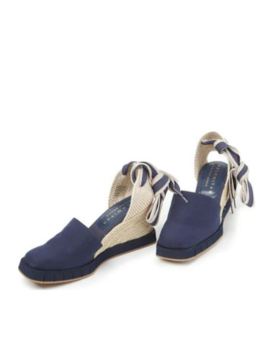 Women's Fabric Platform Espadrilles Navy Blue